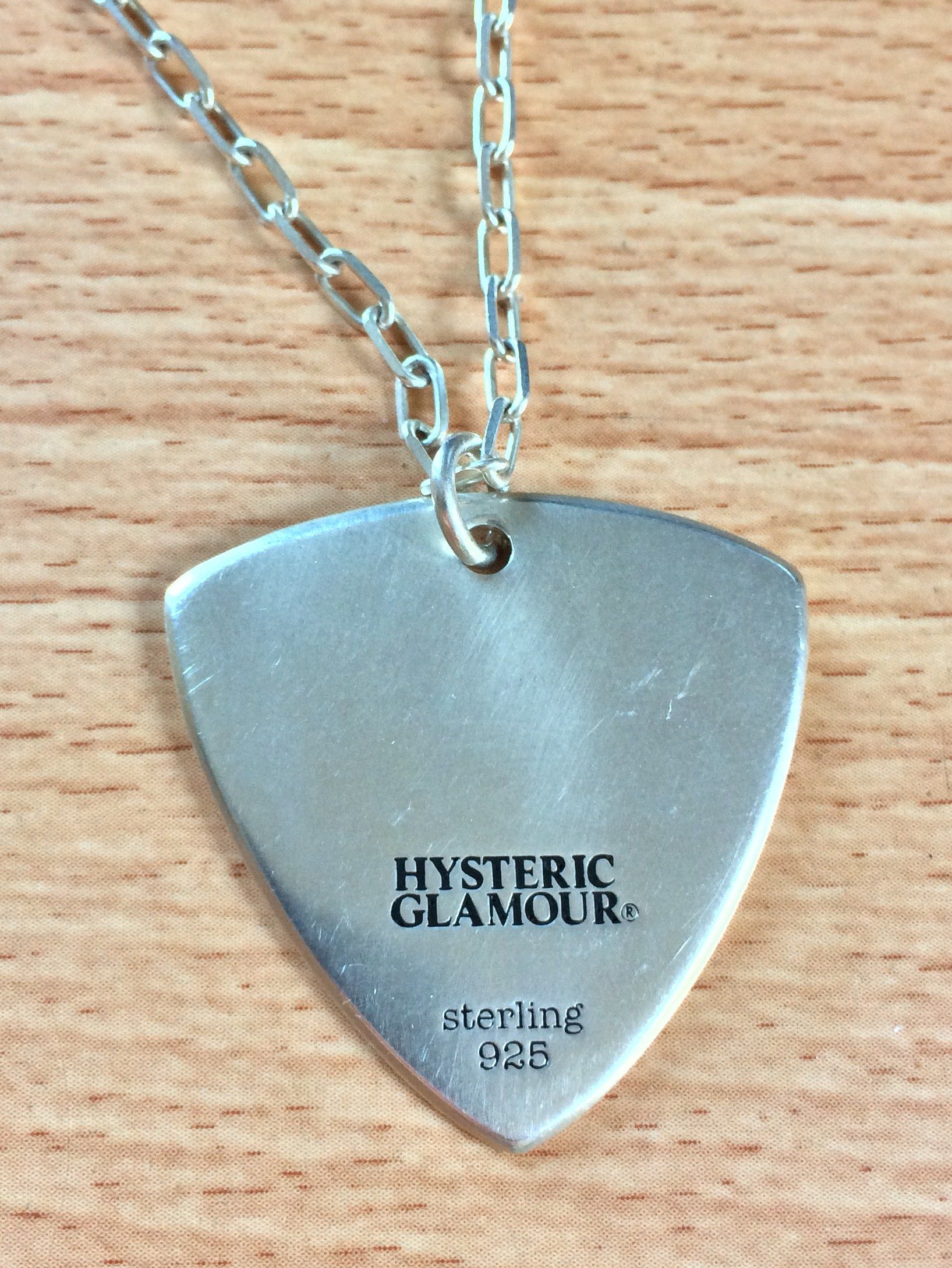 Hysteric Glamour Sterling Silver Guitar Pick Necklace - 3