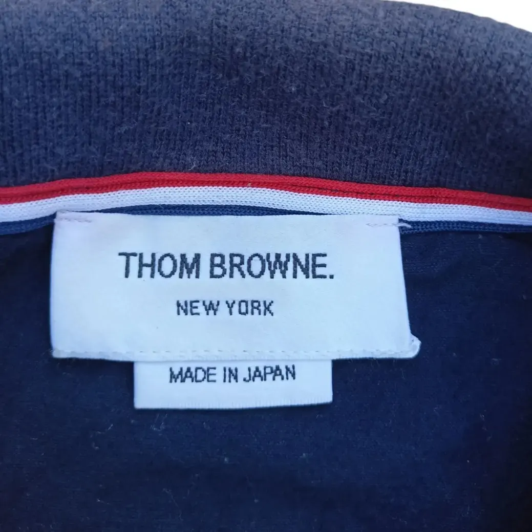 THOM BROWNE PIQUE TIPPED POLO SHIRTS - 4