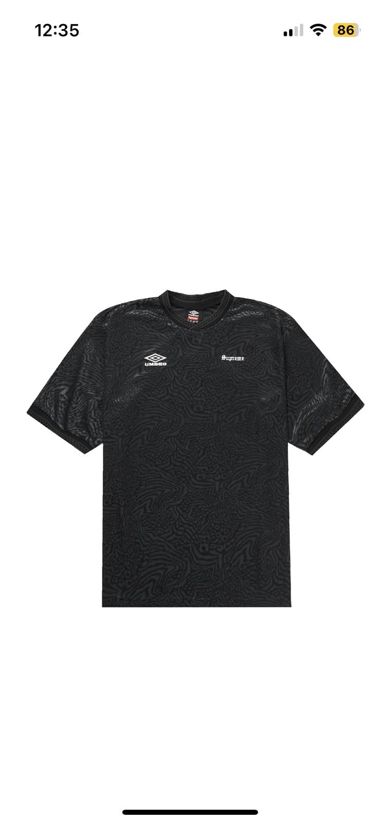 Supreme Umbro Jacquard Animal Print Soccer Jersey SS23 Black