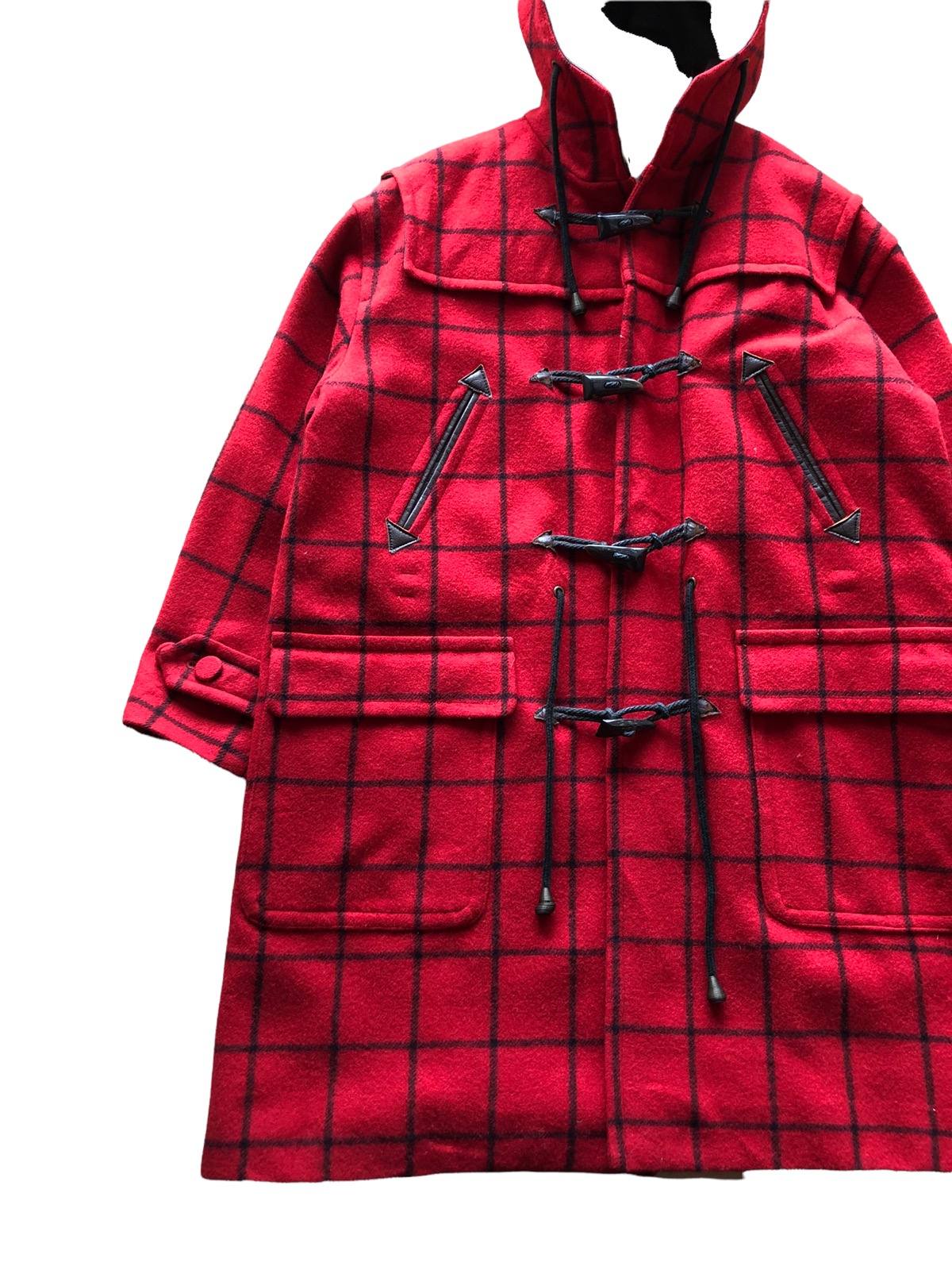 AW1997 Jean Paul Gaultier Red Tartan Wool Duffle Coat - 6