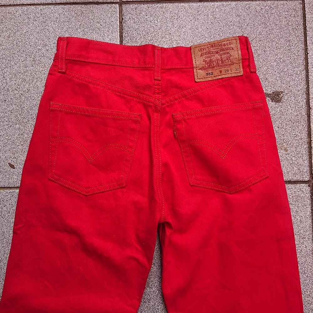 Levi's 552 Red Denim Jeans - 3