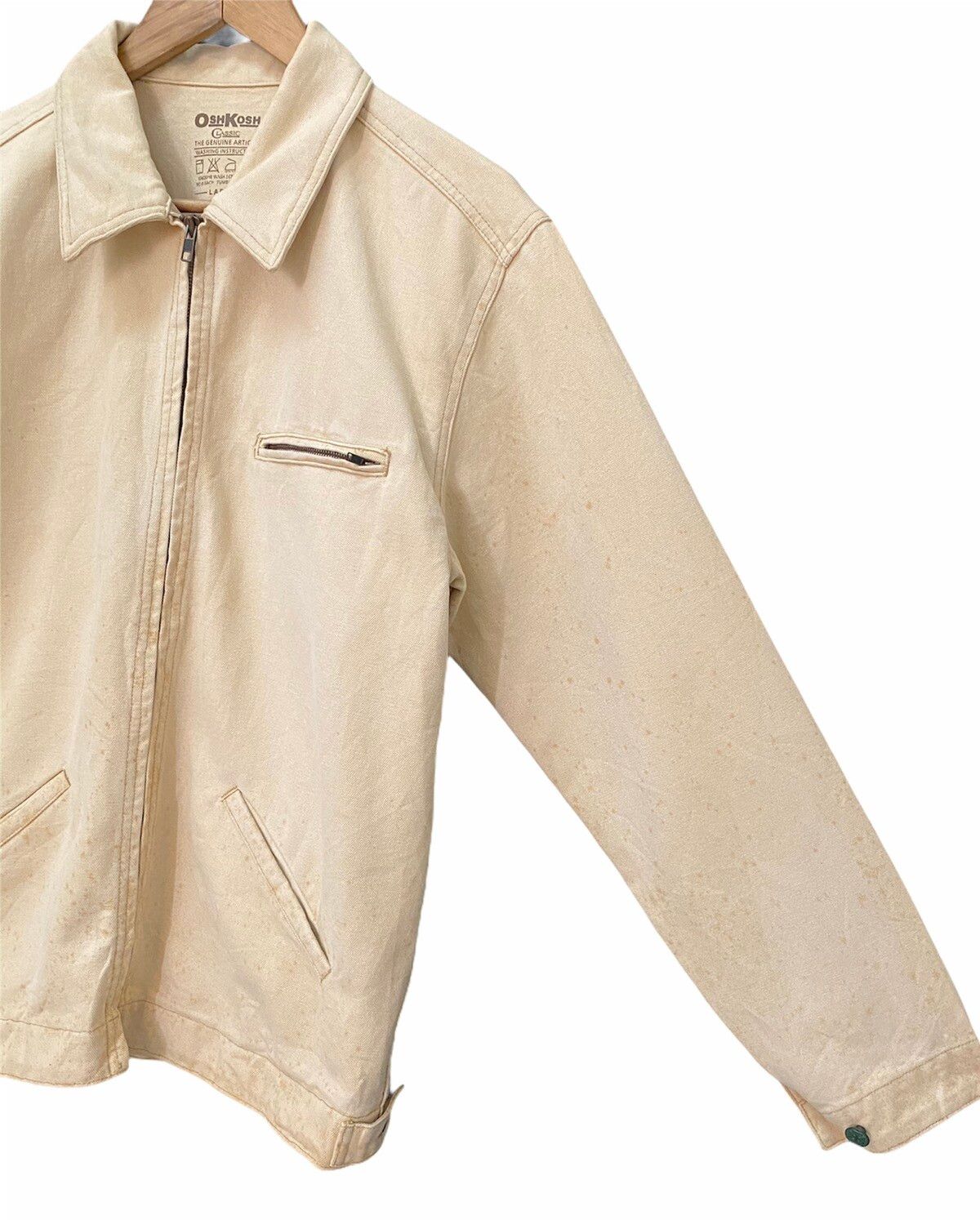 Vintage OshKosh Workwear Beige Jacket Inspired By Carhartt - 8