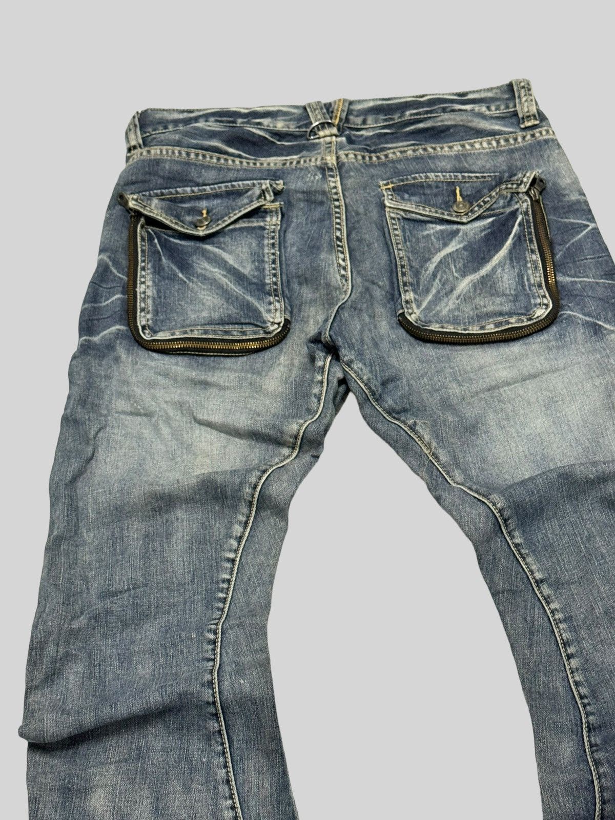 If Six Was Nine - PPFM JCURVE LEG 3D POCKET ZIPPER DENIM JEANS - 9