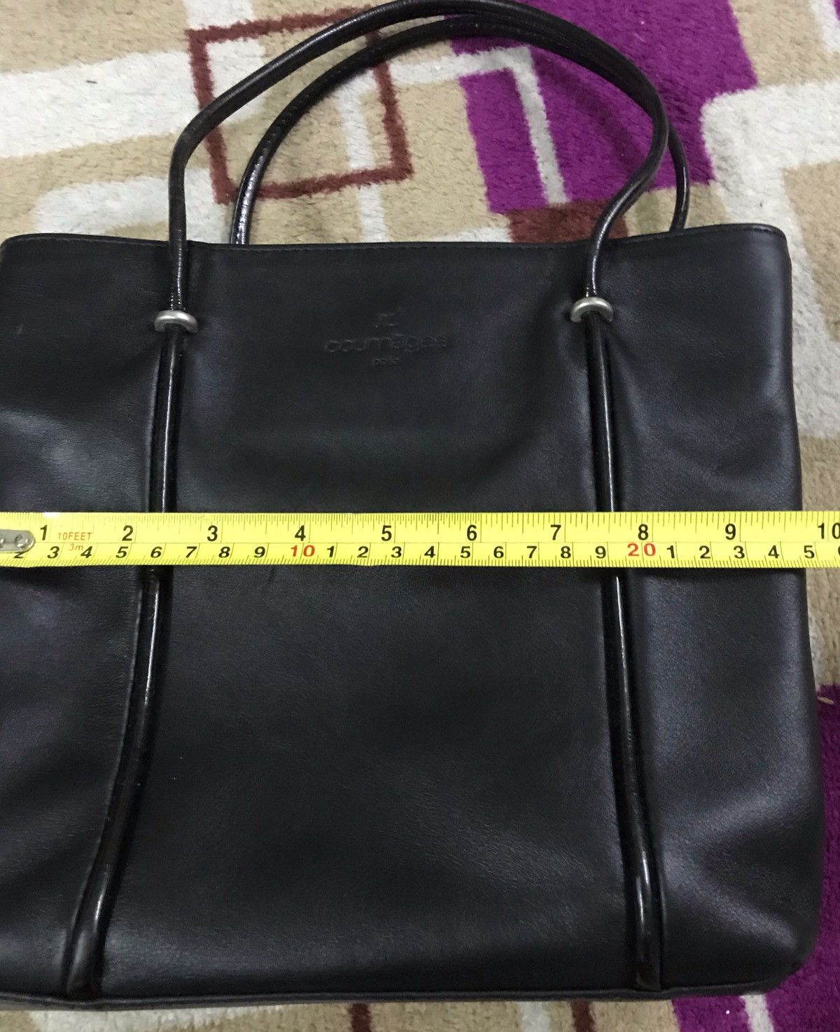 Authentic Courreges Paris Leather Hand Shoulder Bag - 13