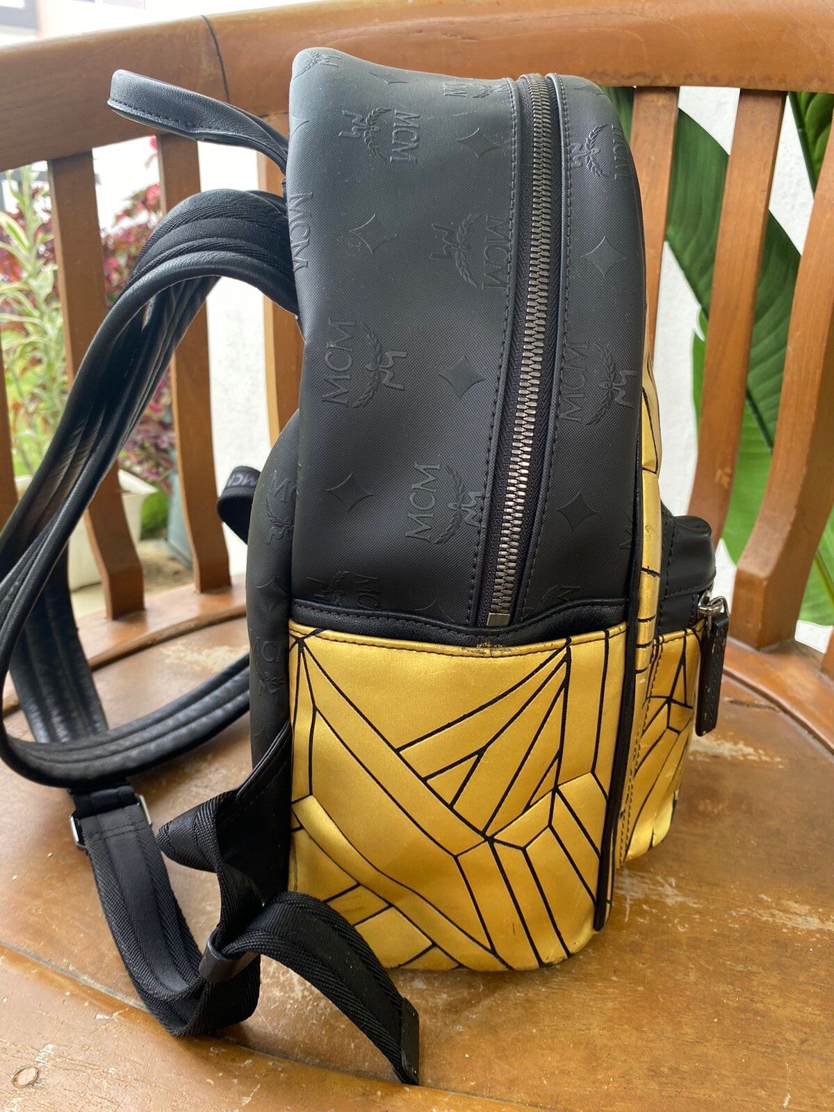 MCM Small Gold Backpack SCRATCHES - 21