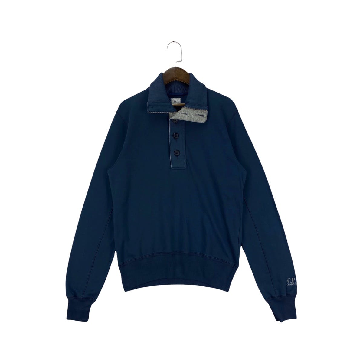 Vintage C.P Company Half Button Zipper Sweatshirt - 1