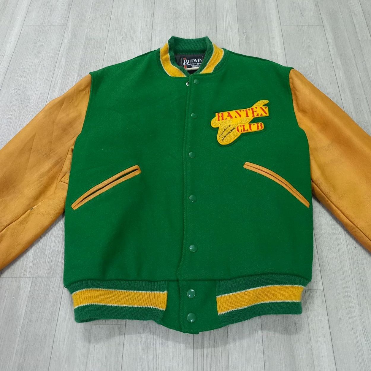 Union Made - HANTEN CLUB 1984 by BUTWIN USA Wool Leather Varsity Jacket - 7