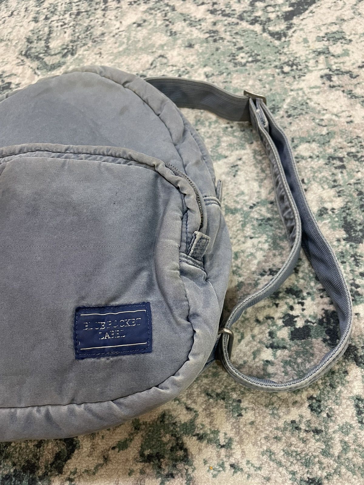 Porter Blue Pocket Label Luggage Label Nylon Paded Bag Pack - 6