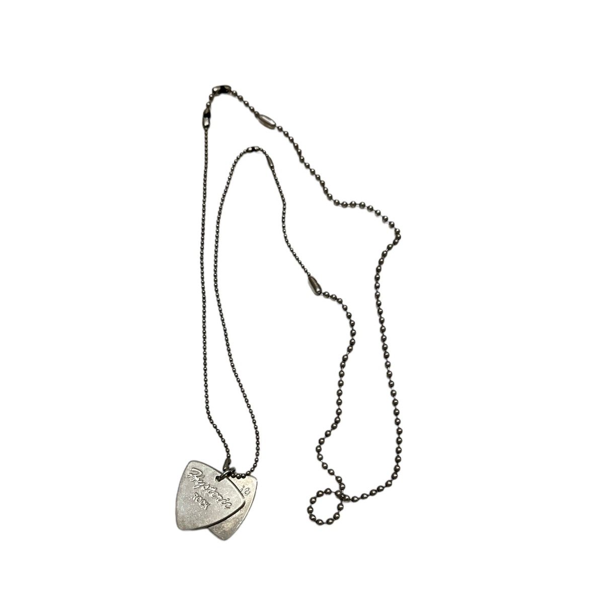 Hysteric Glamour silver guitar pick necklace - 1