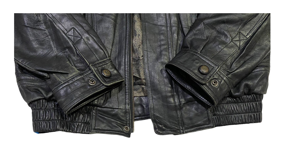 Leather Jacket - Men's Cafe Racer Motorcycle Leather Jacket - Italian Skin Used - 4