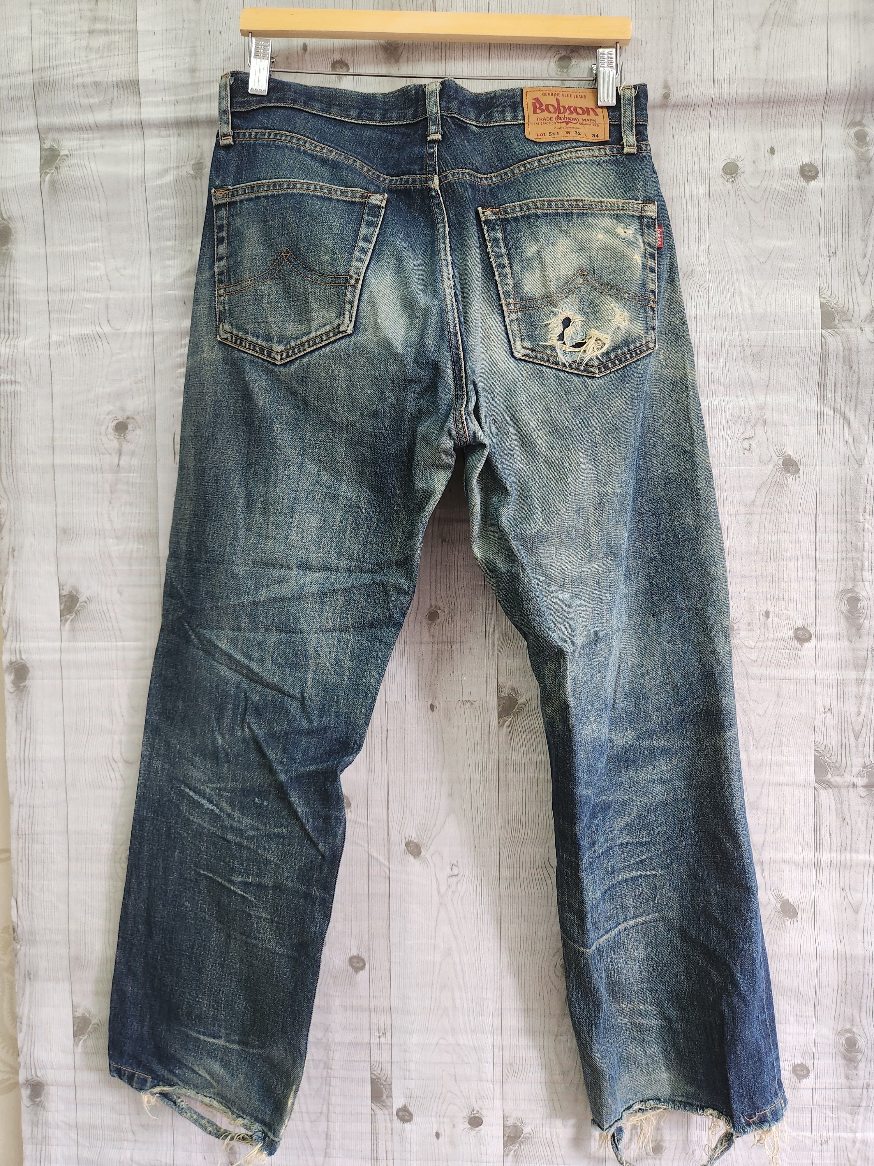 Vintage Bobson Japan Distressed Denim Ripped Knee - 19