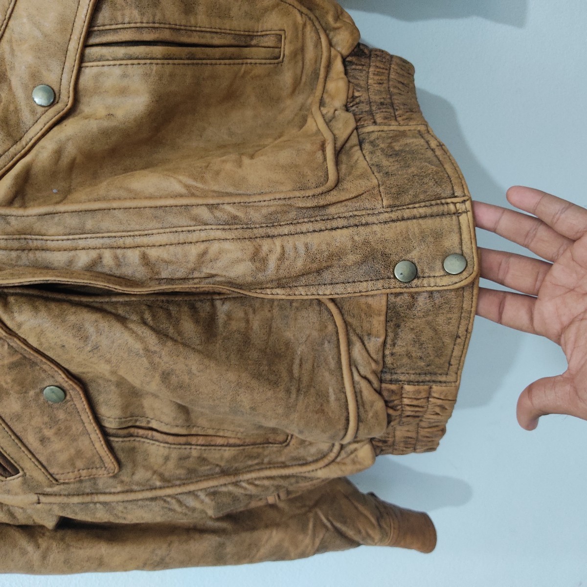 B 3 - B-3 Indian Motorcycle Sherpa Full Leather Vintage Jacket - 5