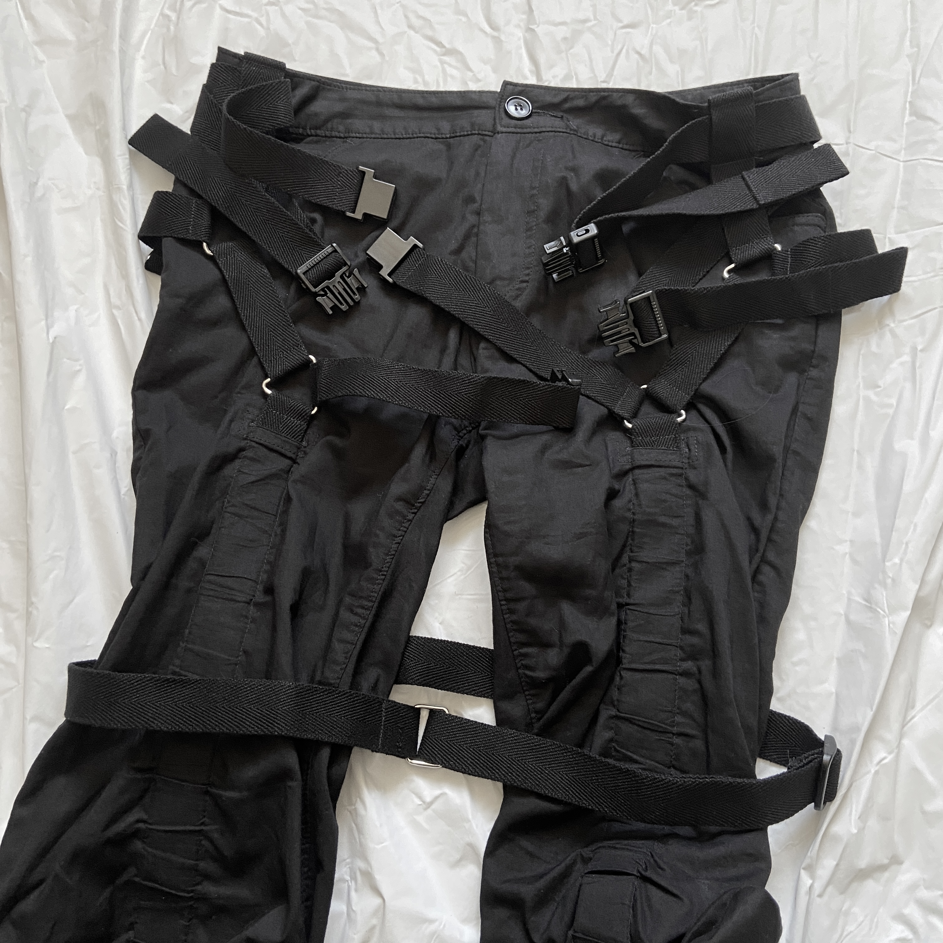 Junya Watanabe 2003 spring black bondage parachute pants S