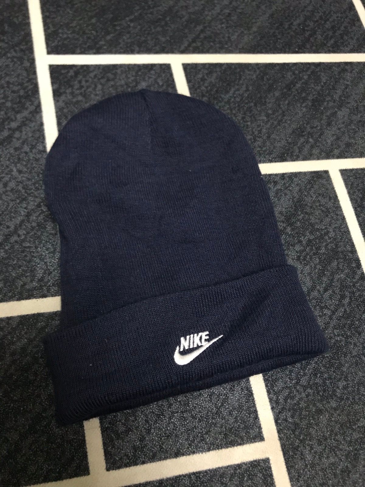 Vintage 90s nike Beanie hats embroided logo reversible - 1