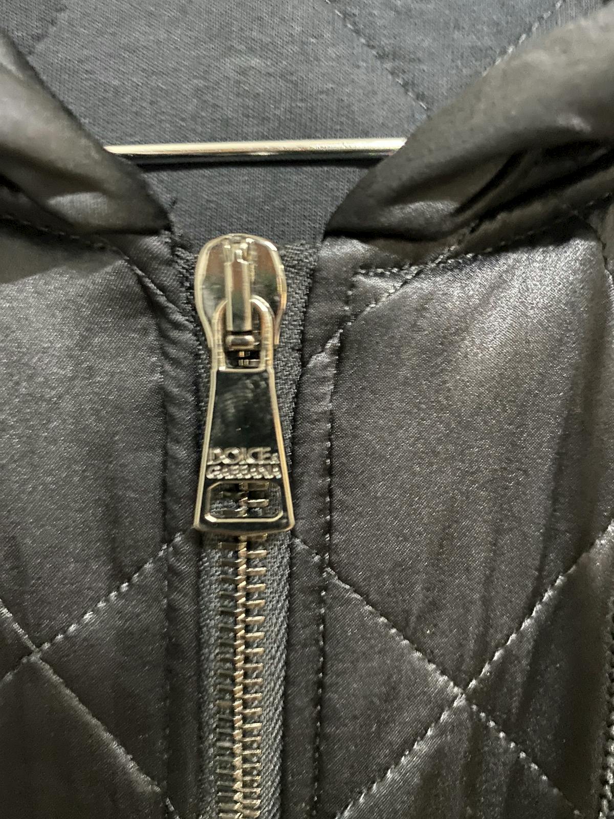 Dolce & Gabbana D&G Black Quilted Zipper Hoodie Jacket - 5