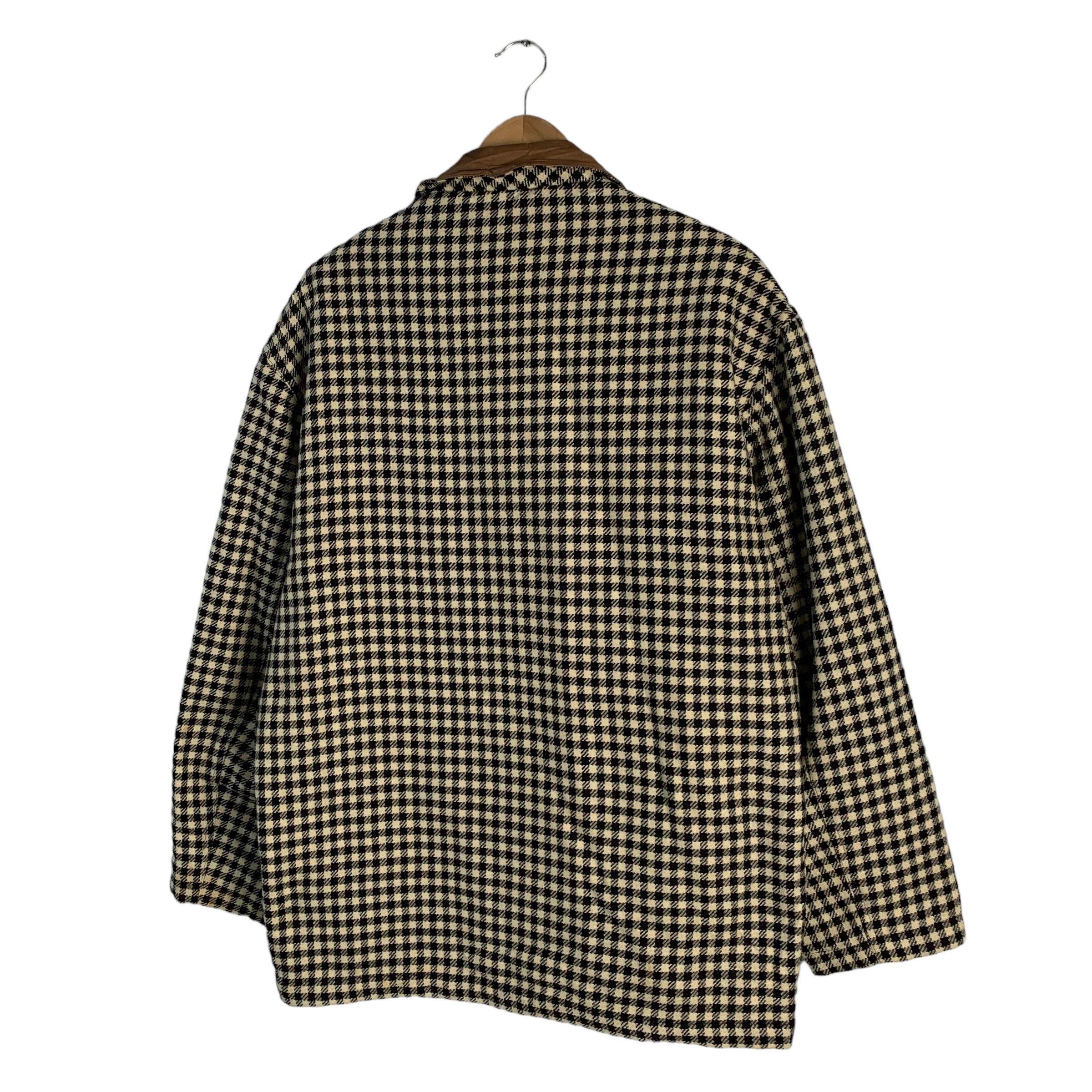 Givenchy Gentlemen Houndstooth Wool Leather Jacket - 4