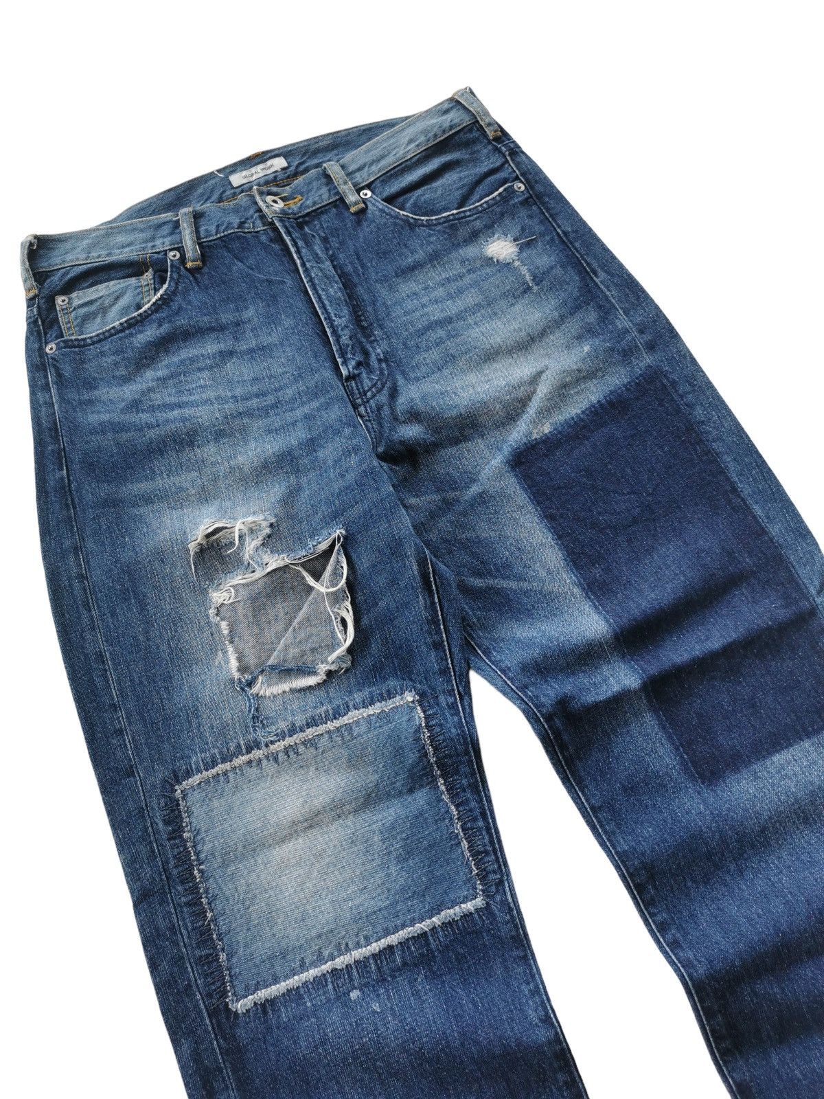 Global Work Patchwork Design Japan Brand Denim Jeans - 5