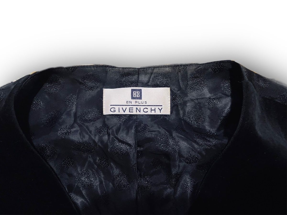 Givenchy En Plus Paris Vintage Vest Viscous Velvet Size 44 - 5