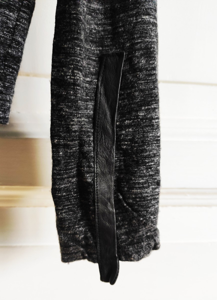 Transit Uomo - Leather trim pullover.Like Isaac Sellam or Rick Owens - 4