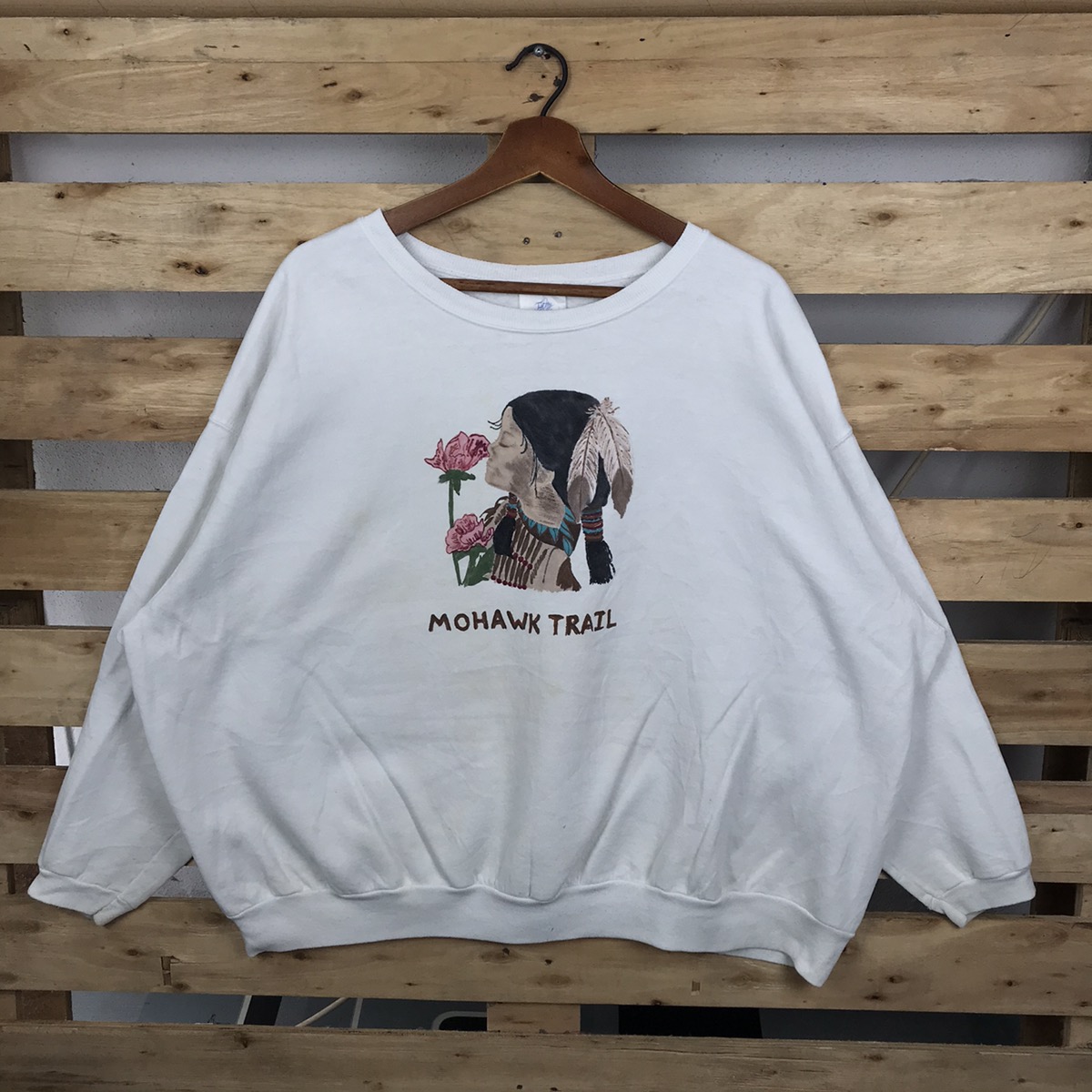 Vintage - Vintage Native Mohawk Trail Crewneck Sweatshirt - 1