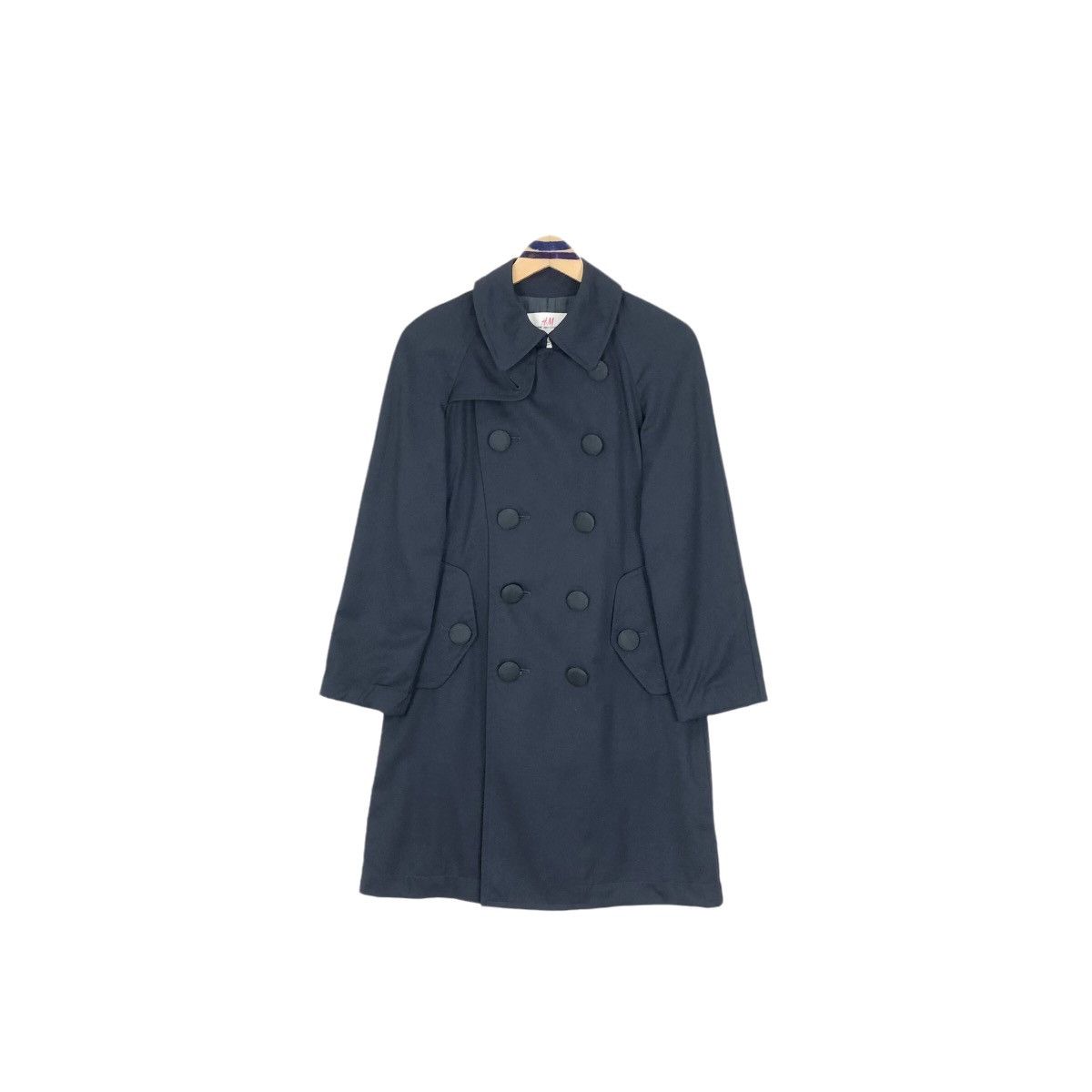 Comme Des Garçons X H&M Trench Coat Cotton Double Breasted - 2