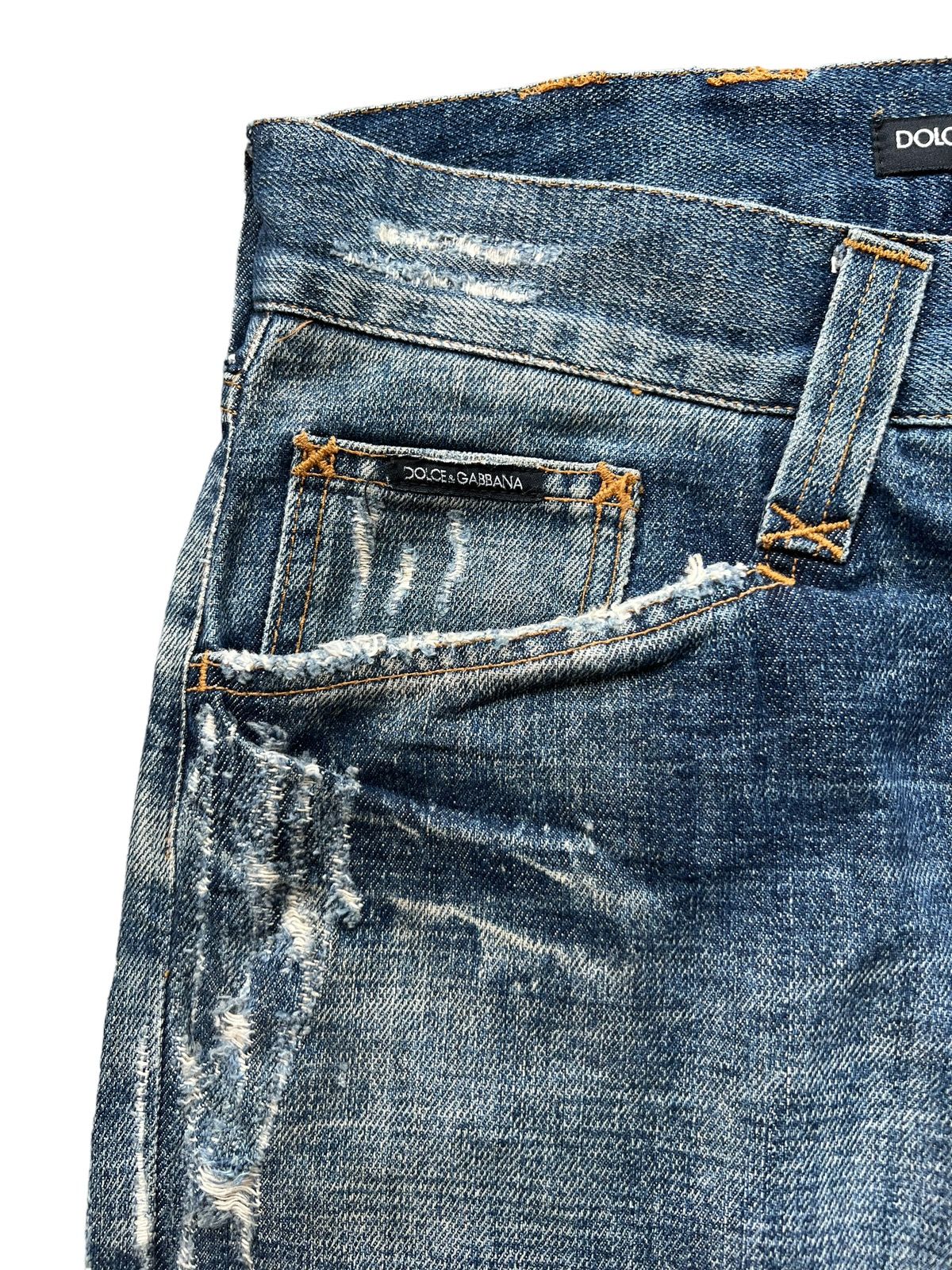 Dolce and Gabbana Crash Distressed Denim Jeans 31x32.5 - 11