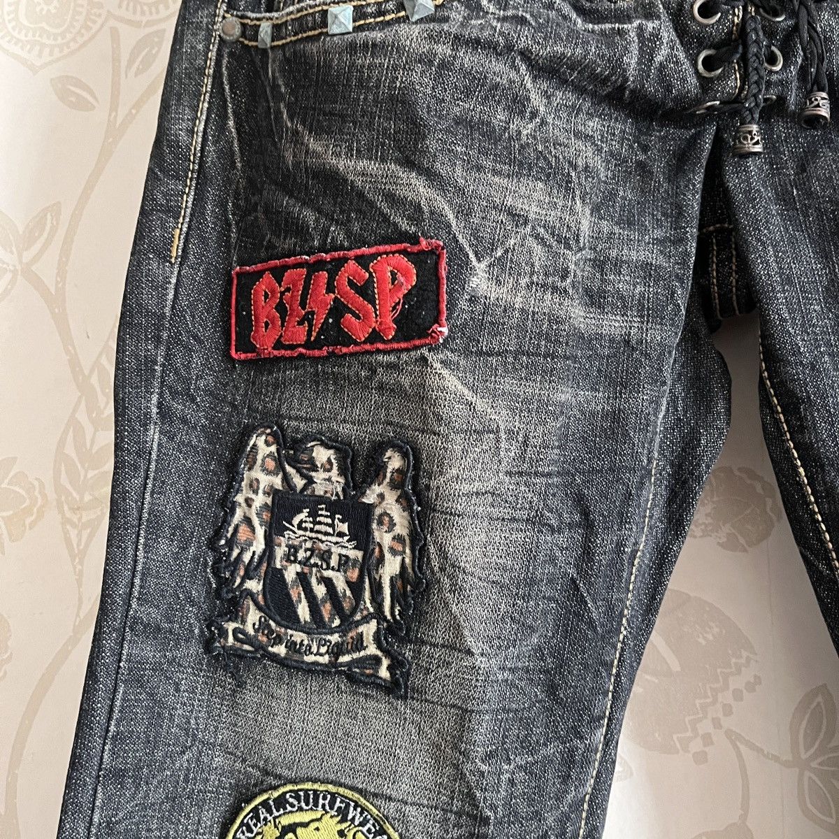 Buzz Rickson's - Rare Distressed Undercover Double Waist Buzz Spunky Jeans - 6