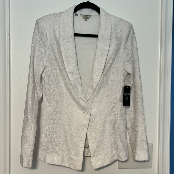 Guess White Lace Blazer - 6