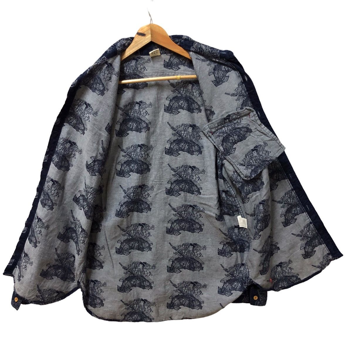 Very Rare - Eternal ronin japan samurai fullprinted denim shirt - 2