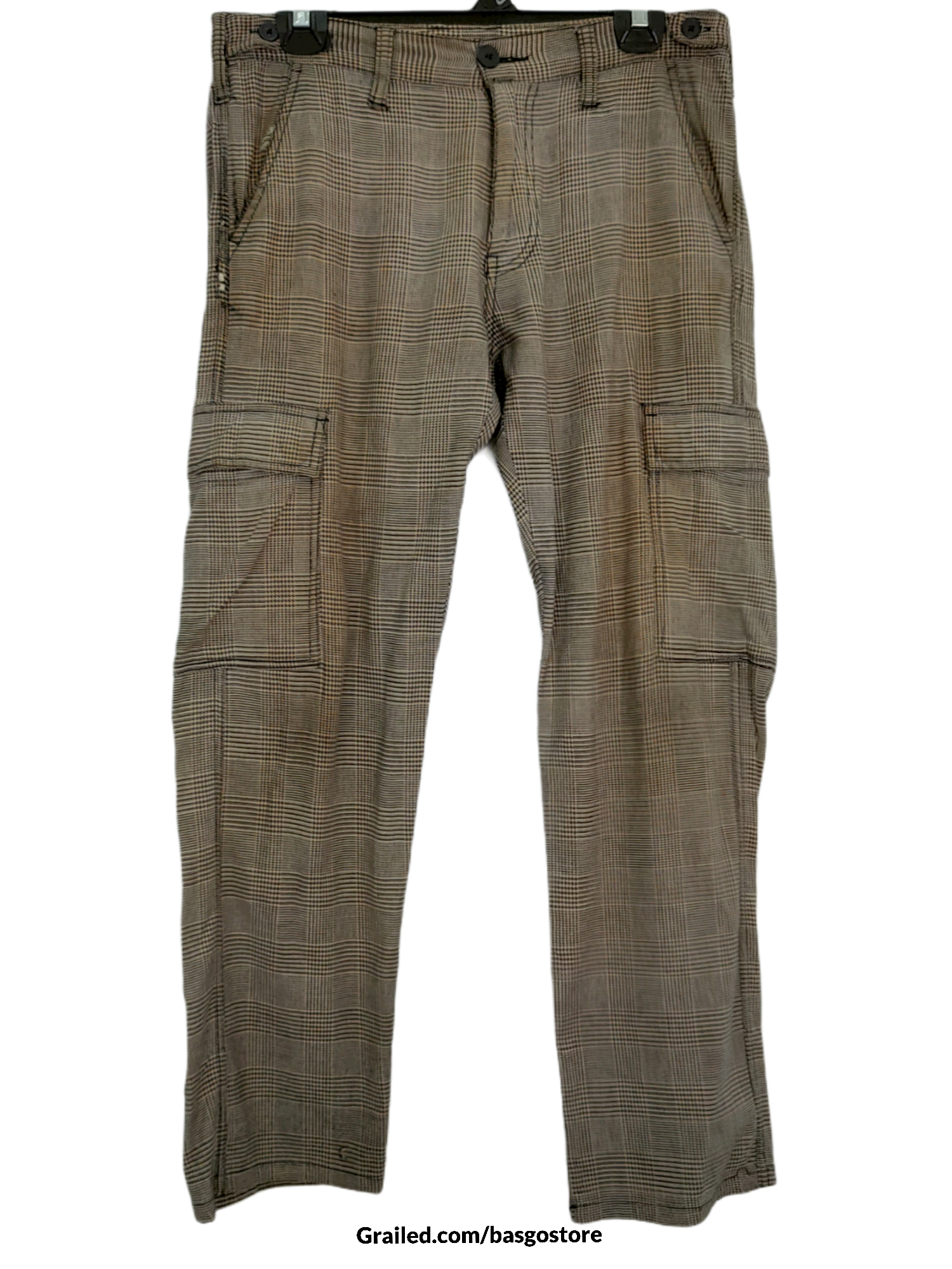 Designer - Global Work Checkered Tartan Cargo Pants - 1