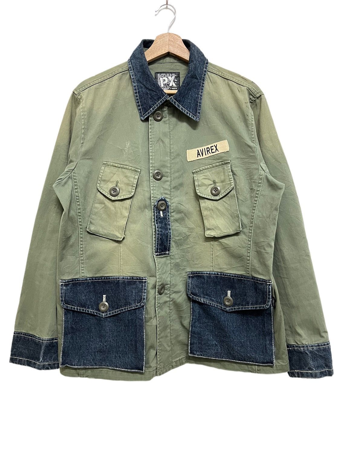 Avirex Cargo Military Spec Light Denim Jacket - 1