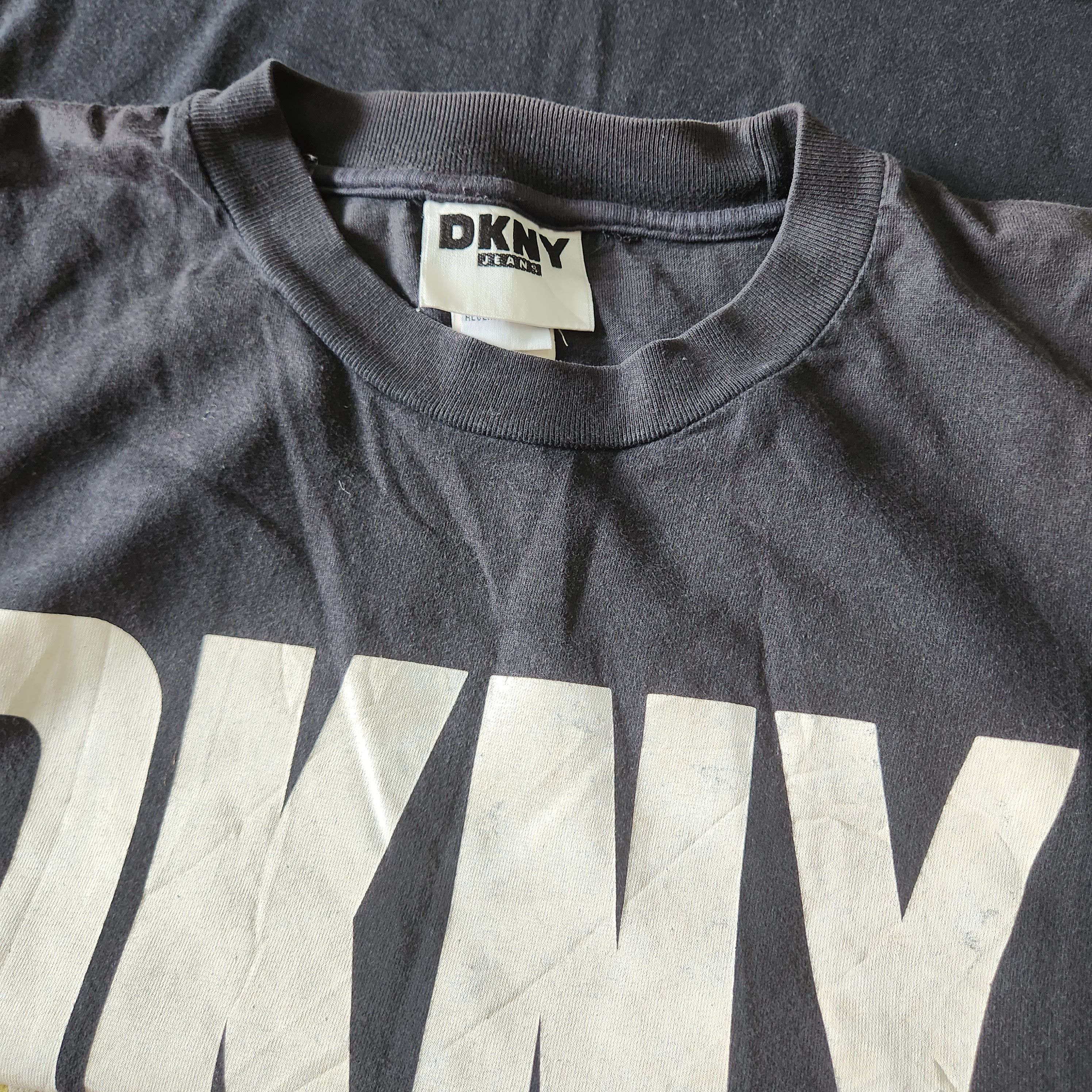 Vintage 1980s DKNY Big Logo Printed Single Stitches - 7