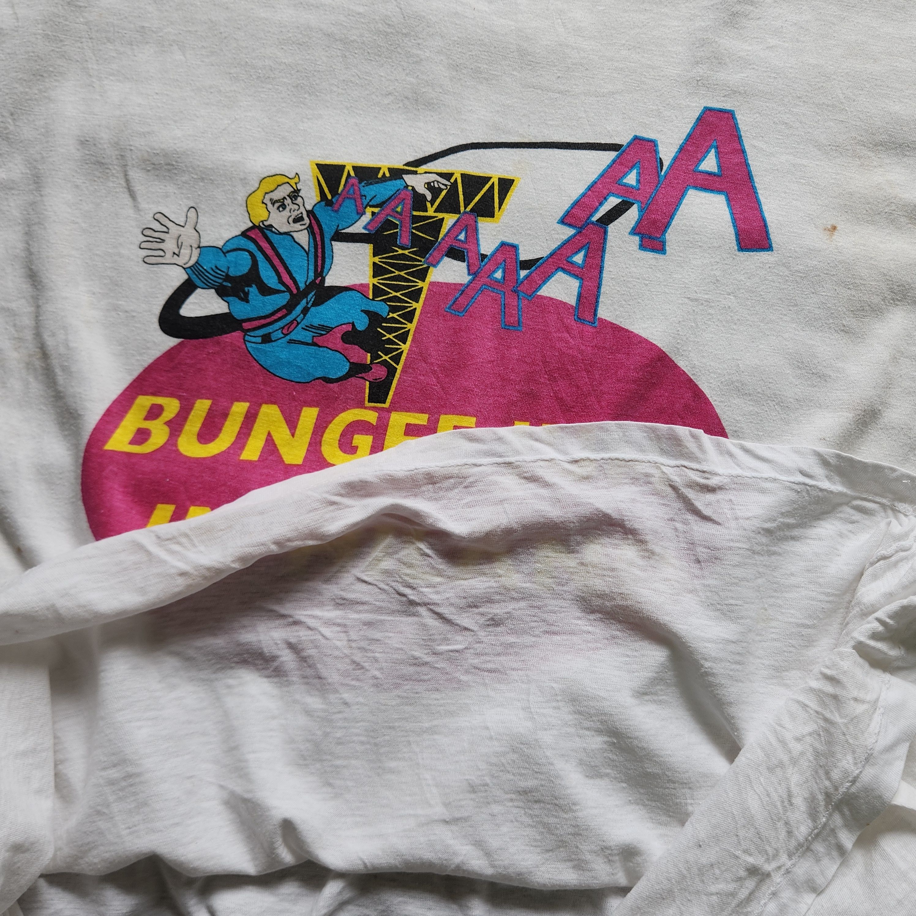 Vintage 1980s Bungee Jump In Hiland TShirt - 10