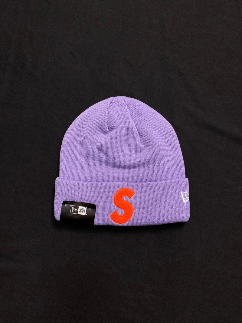 Rare 19FW Supreme x New Era S Logo Beanie 'Purple' Hats OS - 1