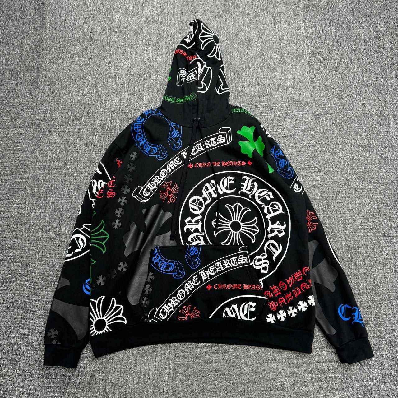 Chrome Hearts Black Graffiti Hoodie - 1