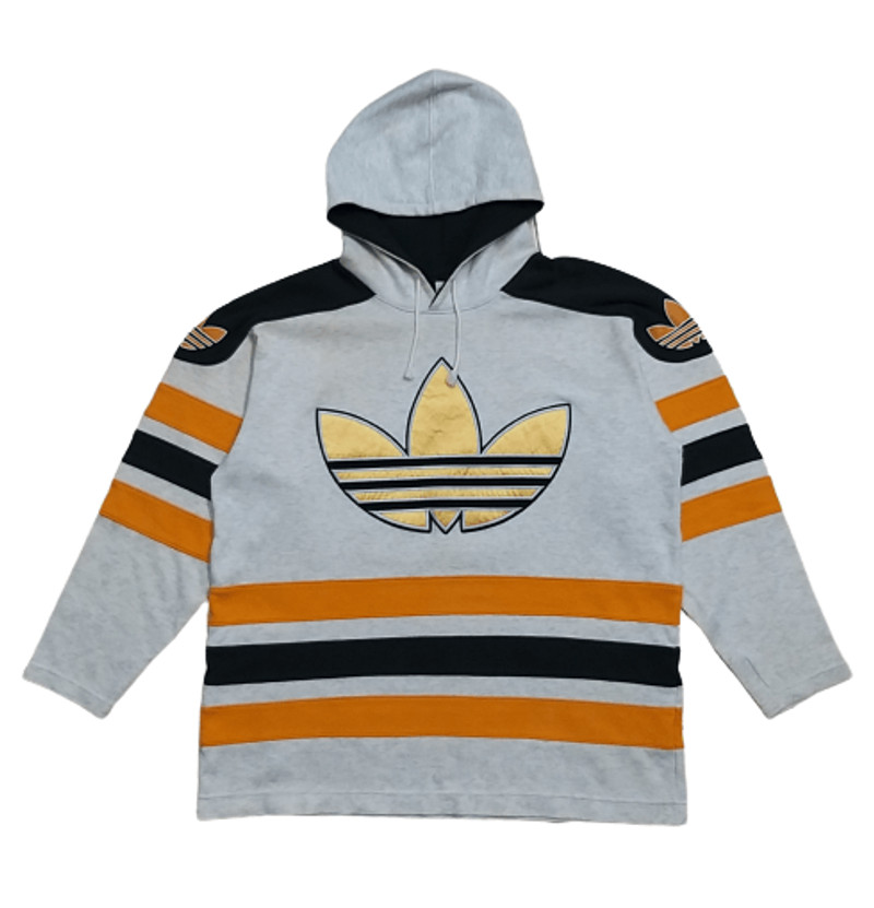 RARE🔥VINTAGE 90'S ADIDAS TREFOIL BIG LOGO EMBROIDERY HOODIES - 1