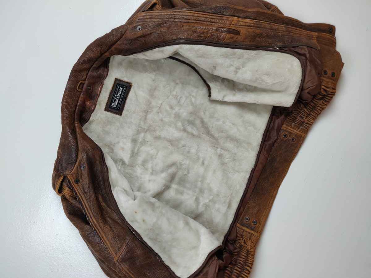 Leather Jacket - Wind Armor Sheep Skin Leather Heavy Jacket Outerwear - 6