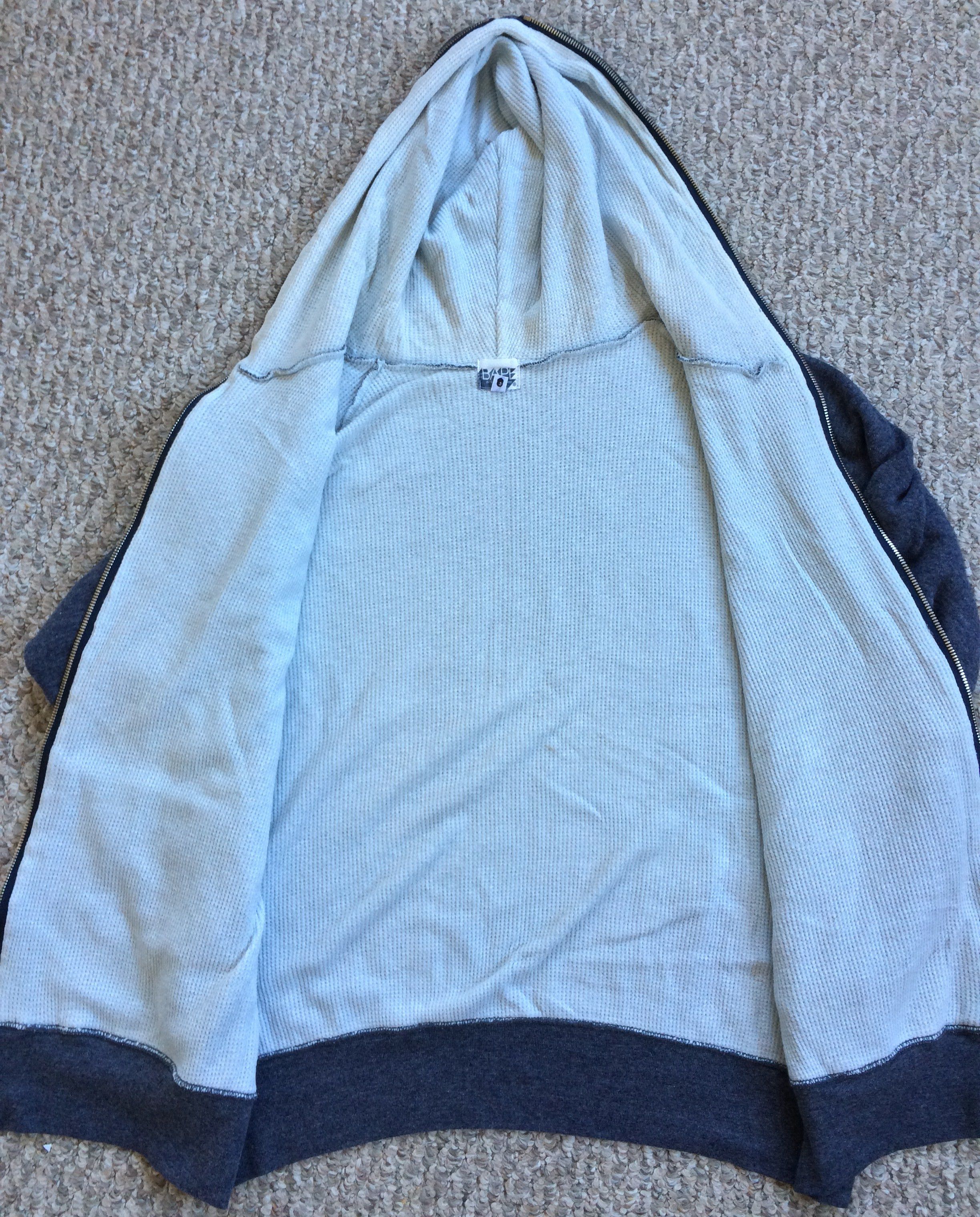 OG Bape Full Zip Thermal Spellout Hoodie - 4