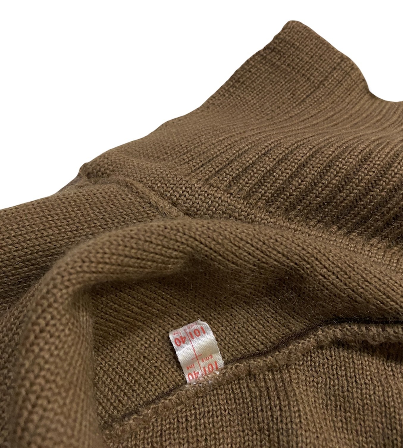 Coloured Cable Knit Sweater - Vintage St Michael Wool Cable Knit Sweater Suede Trimmer - 13