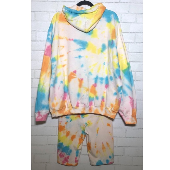 Sorbet Tie Dye Hoodie + Bike Short Matching Set - 4