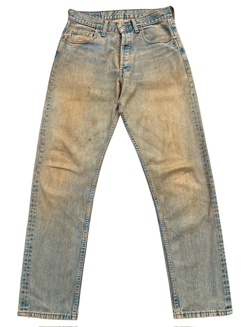 Vintage 90s Levi’s 517 Mudwash Distressed Denim Jeans 31x31 - 1