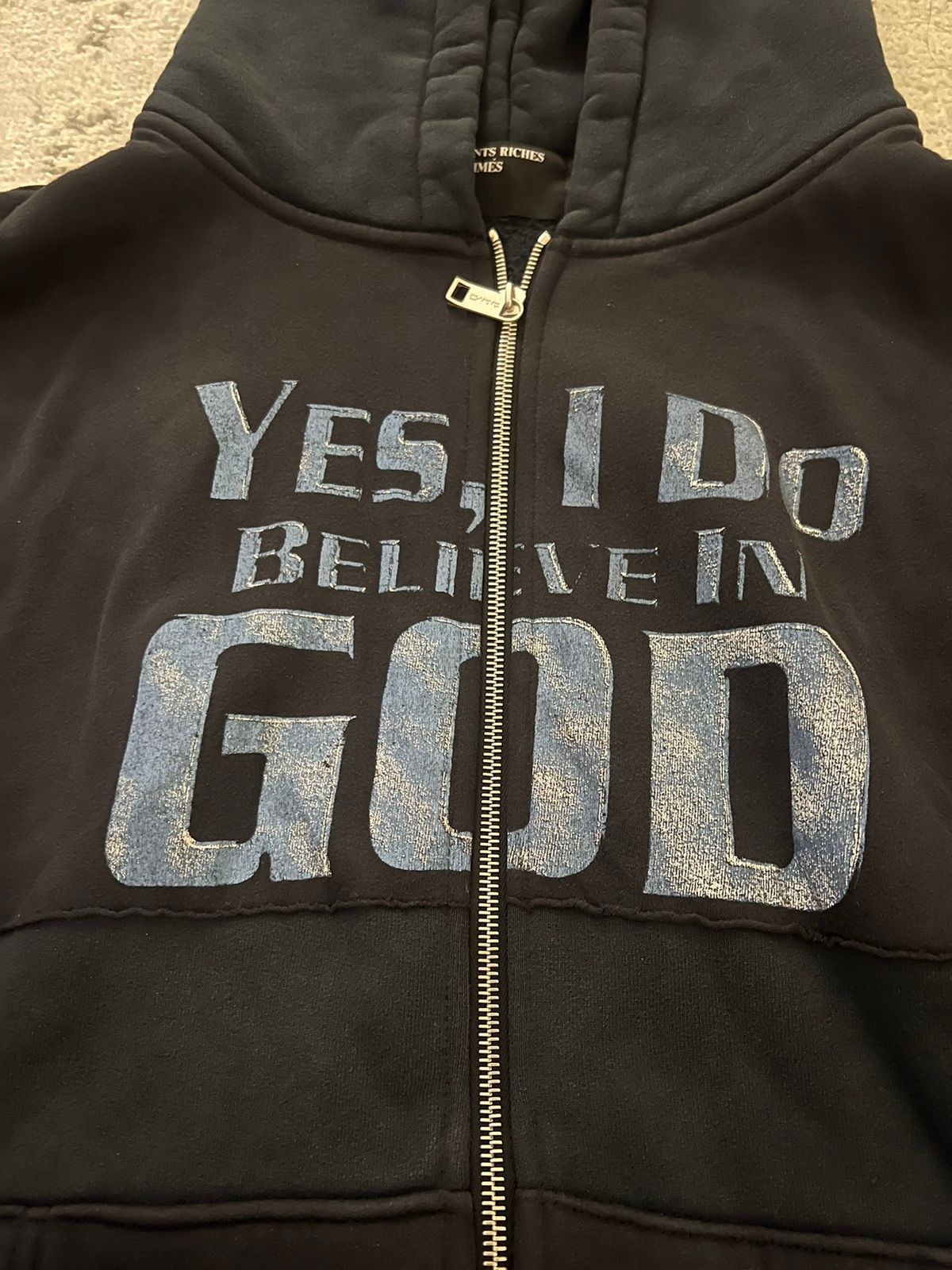 Yes I do believe in god columbine zip up hoodie - 4