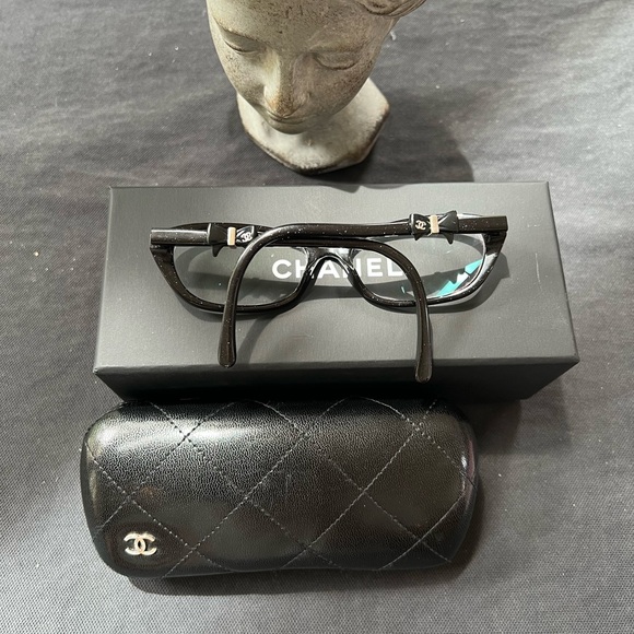 CHANEL CH 3242 714 52mm Bow Logo Black Eyeglasses Frames Italy Coquette 2013 GUC - 4