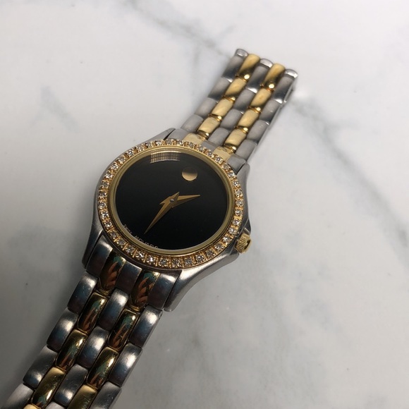 Movado Museum Two Tone 85-E4-9812 Diamond Watch - 7