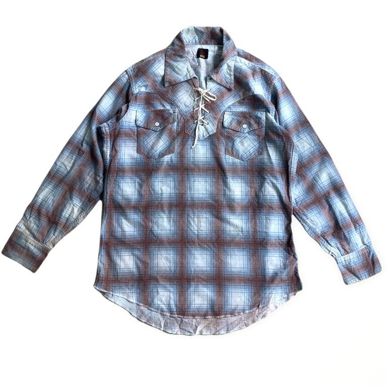 Vintage Hoggs Lace Up Pullover Shirt - 1