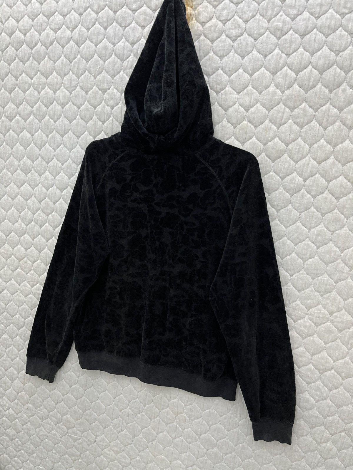 Solid Camo Velour Full Zip Hoodie - 9