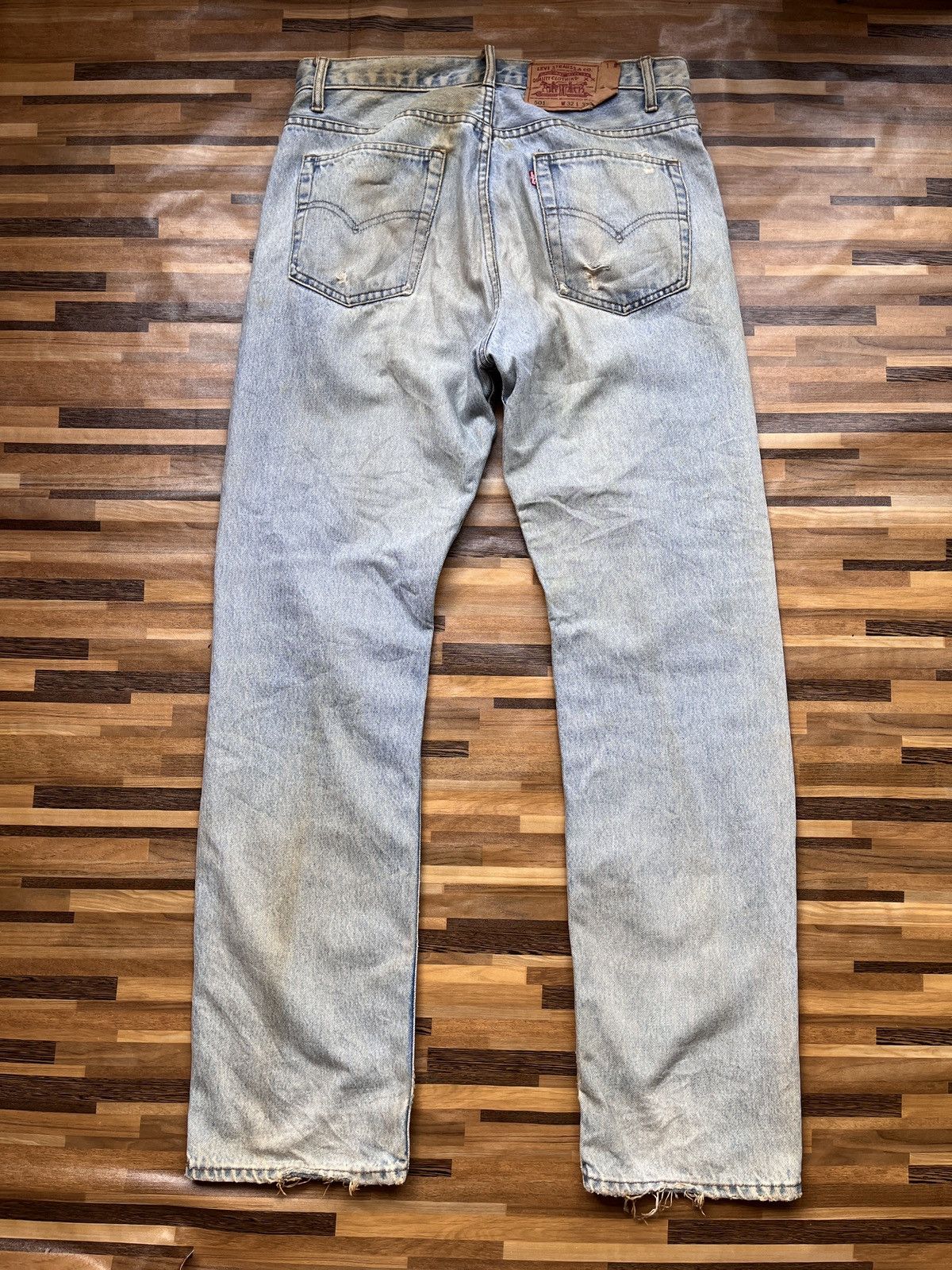 Ripped Levis 501 Vintage 1993 Straight Cut Made In USA - 21