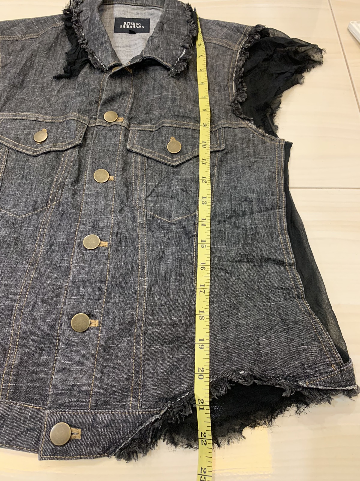 Vintage - RARE 🔥 Ritsuko shirahama black denim vest - 6