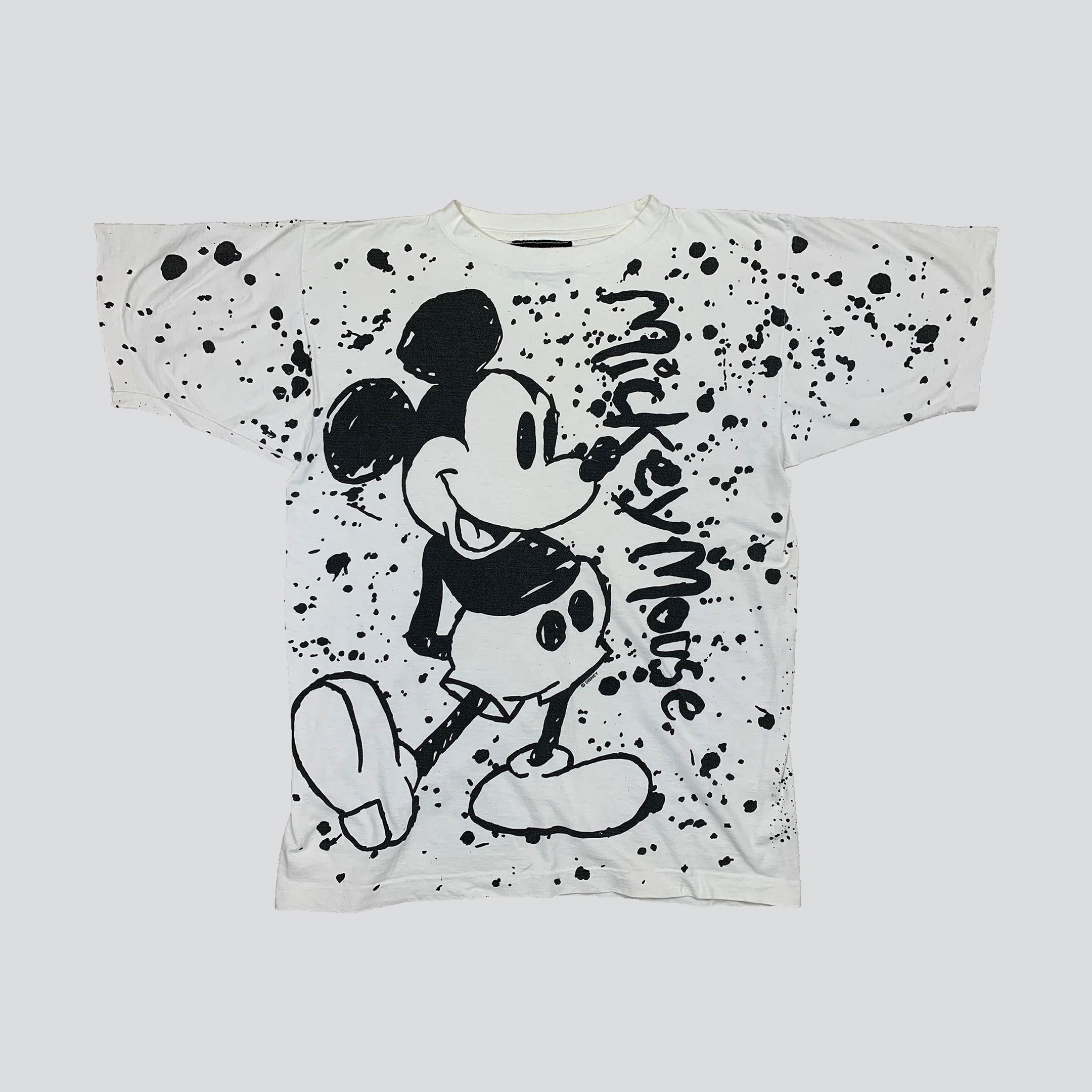 Vintage Mickey Mouse T Shirt Disney Dalmatians All Over Print Shirt Black White Tee 90s TShirt Men Shirt Women Shirt Cartoon - 1