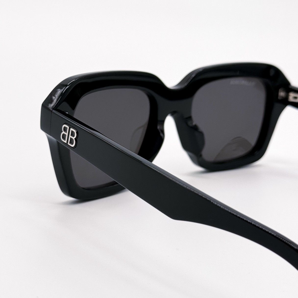 NEW BALENCIAGA BB0127S 001 BLACK SQUARE WOMEN SUNGLASSES - 9